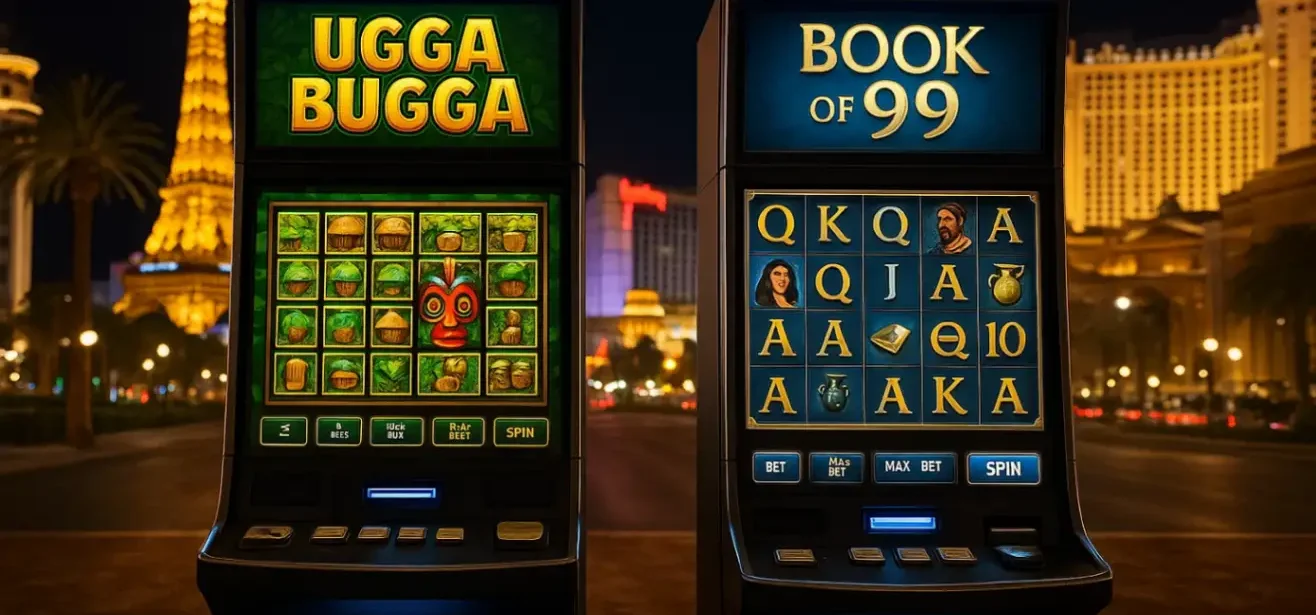 Ugga Bugga и Book of 99: слоты с RTP 99 % — доступны ли в Вегасе?